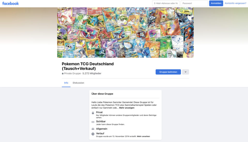 Pokemon-Karten-verkaufen-auf-facebook-gruppen